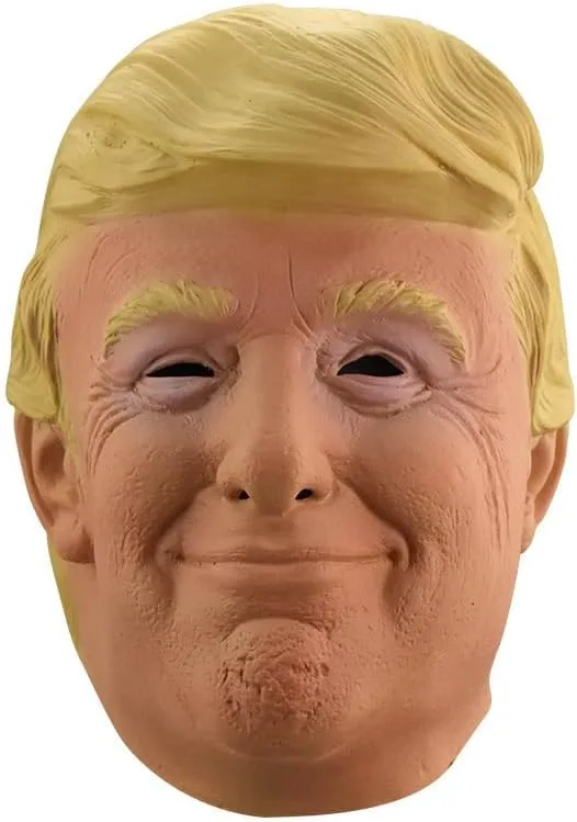 Máscara de Trump, cubierta de látex para la cabeza, utilizada para Halloween, fiestas, entretenimiento de bar, accesorios de cine y televisión, casa encantada, habitación secreta,