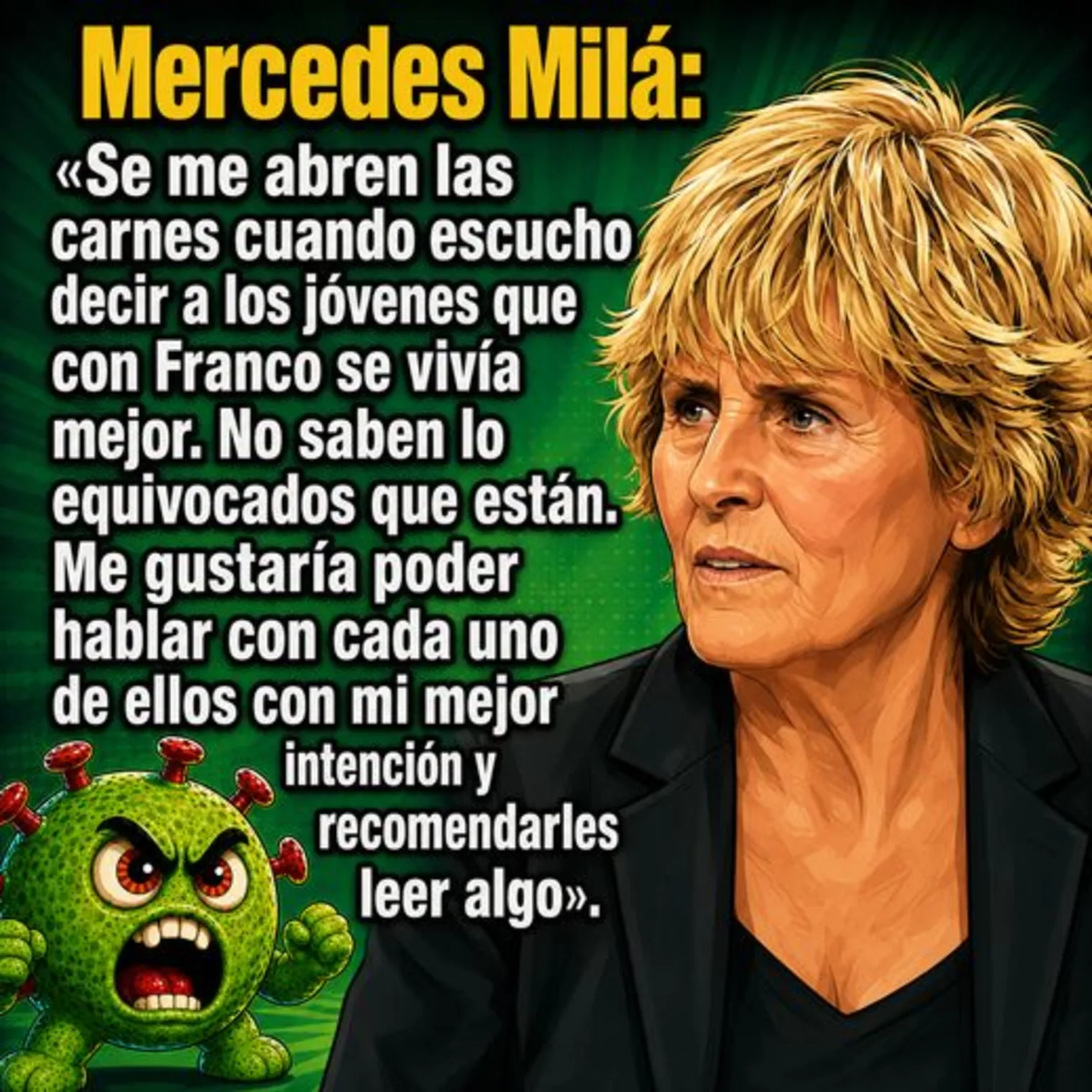 Mercedes Milá estalla contra los jóvenes nostálgicos del dictador: "Se me abren las carnes con el 'con Franco se vivía mejor'" 👵🔥
