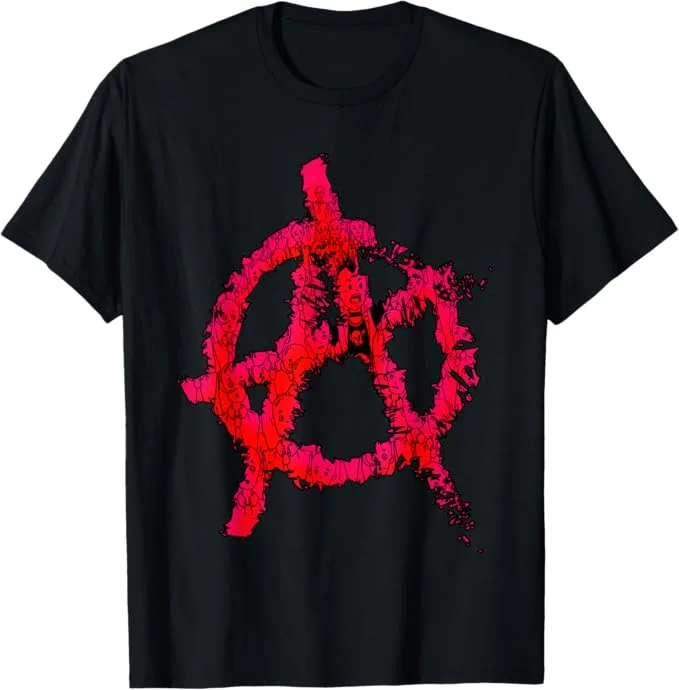 Anarchy Punk Motivo – símbolo de anarquía con Punker en la Imagen Camiseta