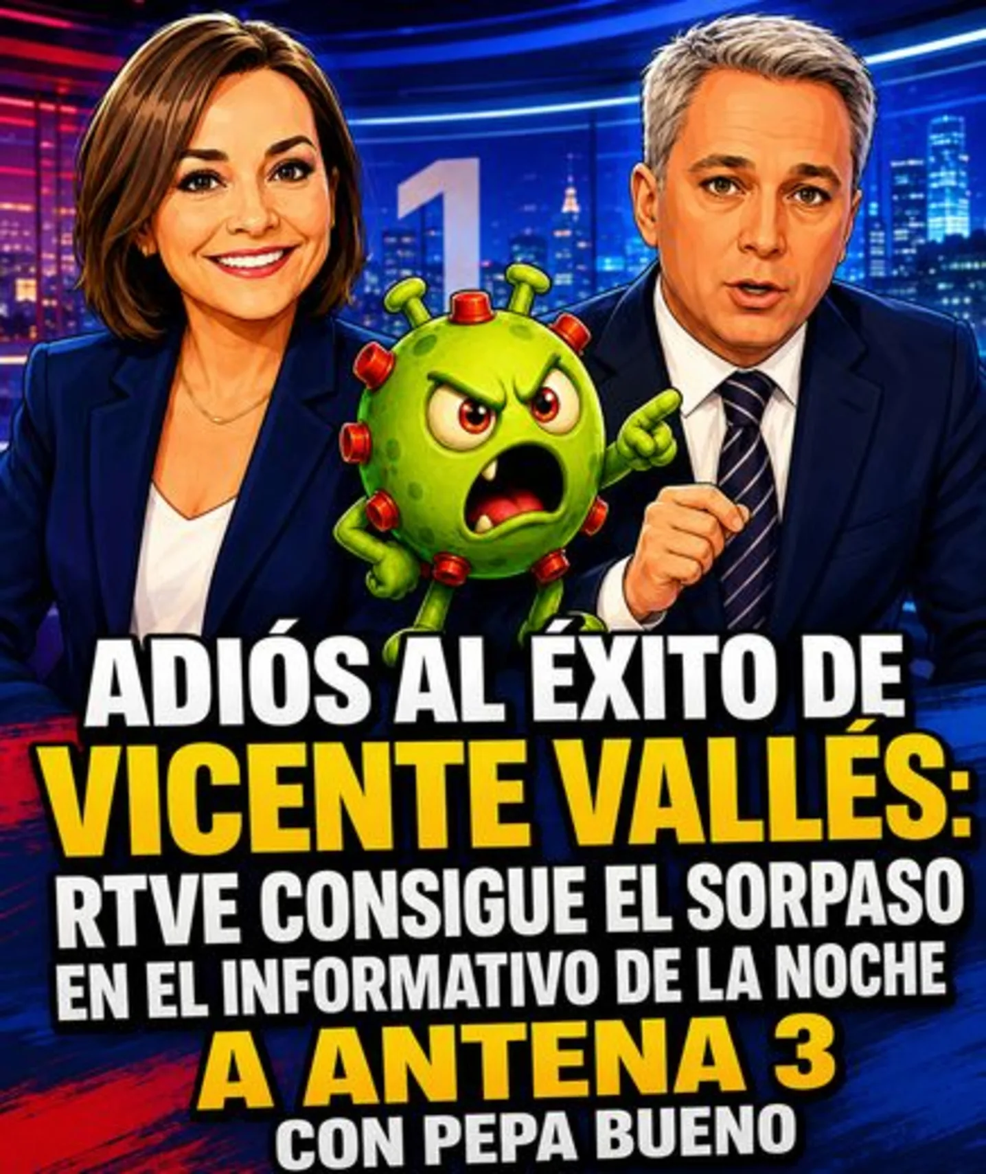 ¡Sorpasso histórico! Pepa Bueno le roba el monopolio del apocalipsis a Vicente Vallés 🚨📺