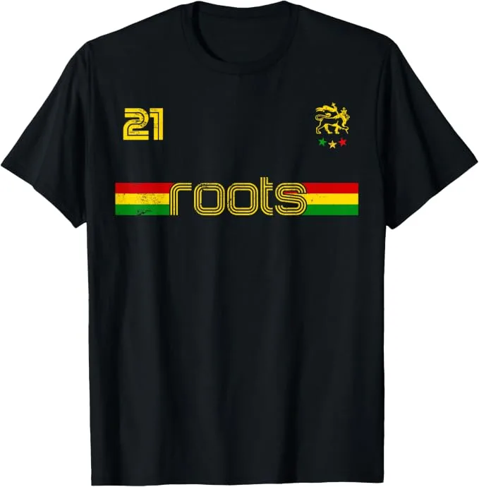 Reggae Rastafari Etiopía Jamaica Estilo de fútbol Camiseta